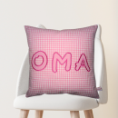 Namenskissen-Hülle OMA als Namensapplikation mit Wunschname bestickt 40x40 cm